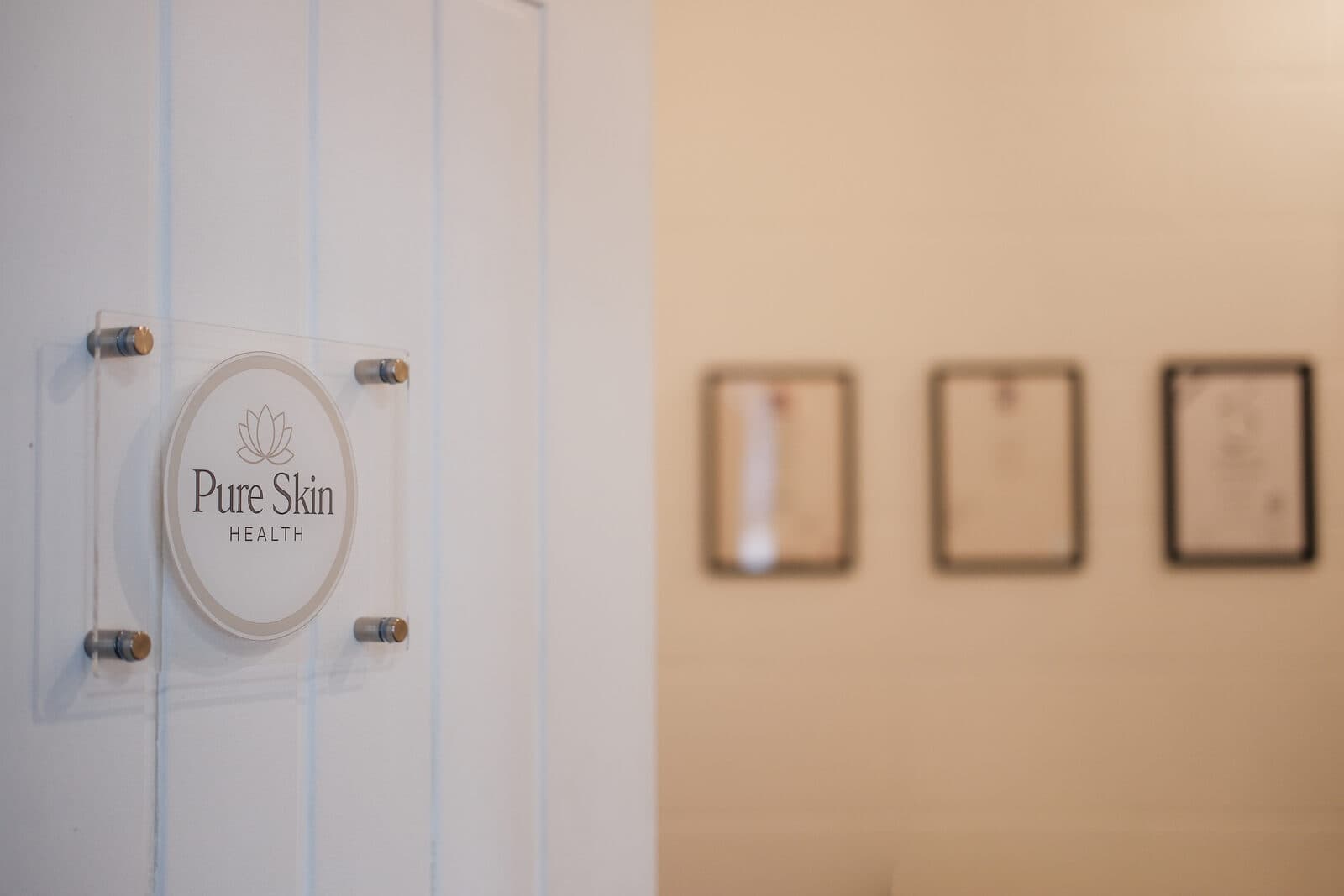 Pure Skin Health clinic signage